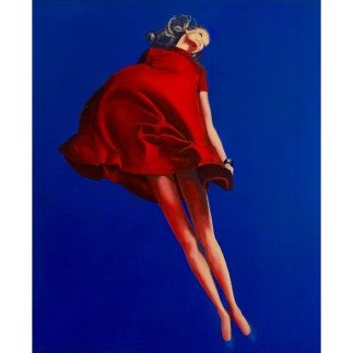 Anne-Marie Mossé – El vestido rojo | Pintura femenina contemporánea | Galería Cindy Lecomte