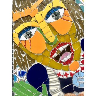 Wenn der Minotaurus weint – Alice Sauvage (2025) | Zeitgenössisches Mosaik | Galerie Cindy Lecomte