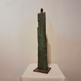 Thier0glyphe 36 – Bronze sculpture by Thierry Ollagnier | Cindy Lecomte Gallery